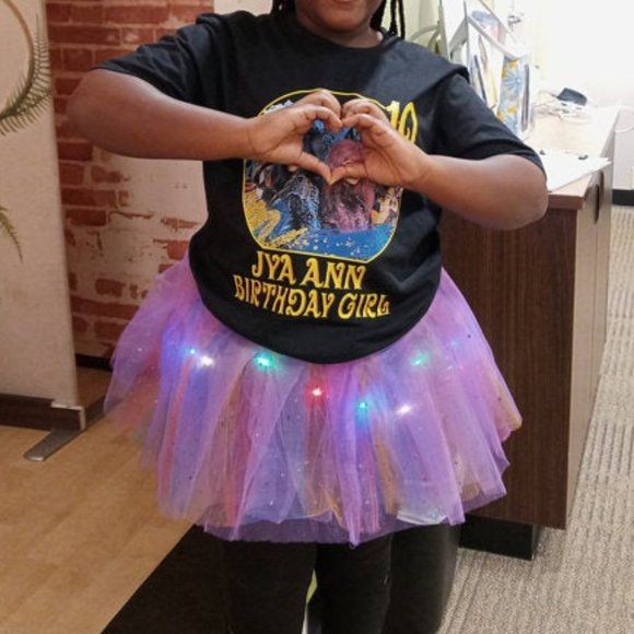 NEW LED rainbow sparkle 4 layer Unicorn tutu/led light unicorn hairband set - Picture 8 of 9